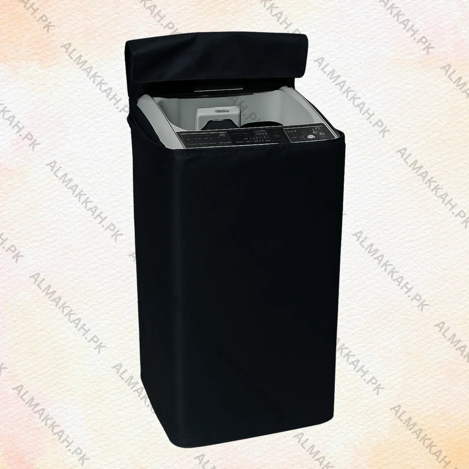 Waterproof Zipper Washing Machine Cover – Parachute Fabric, Dust & Rust Proof – Black